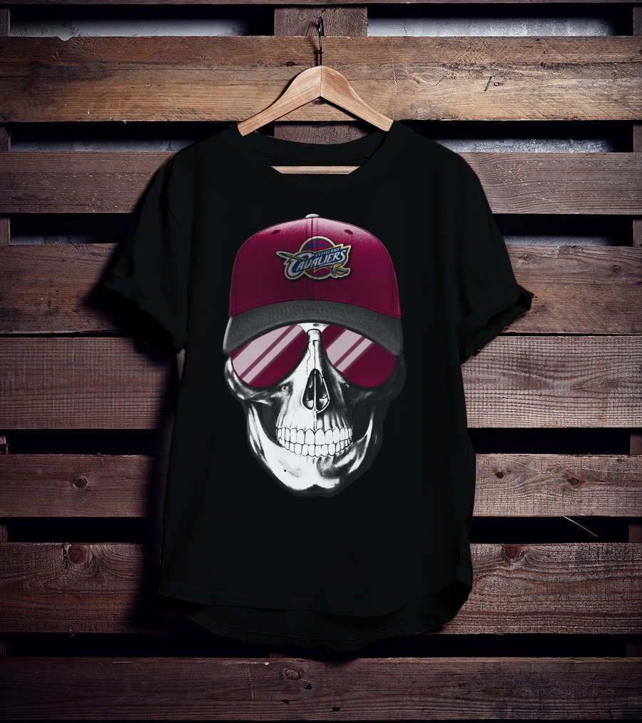Cleveland Cavaliers Skull With Cap T-Shirt