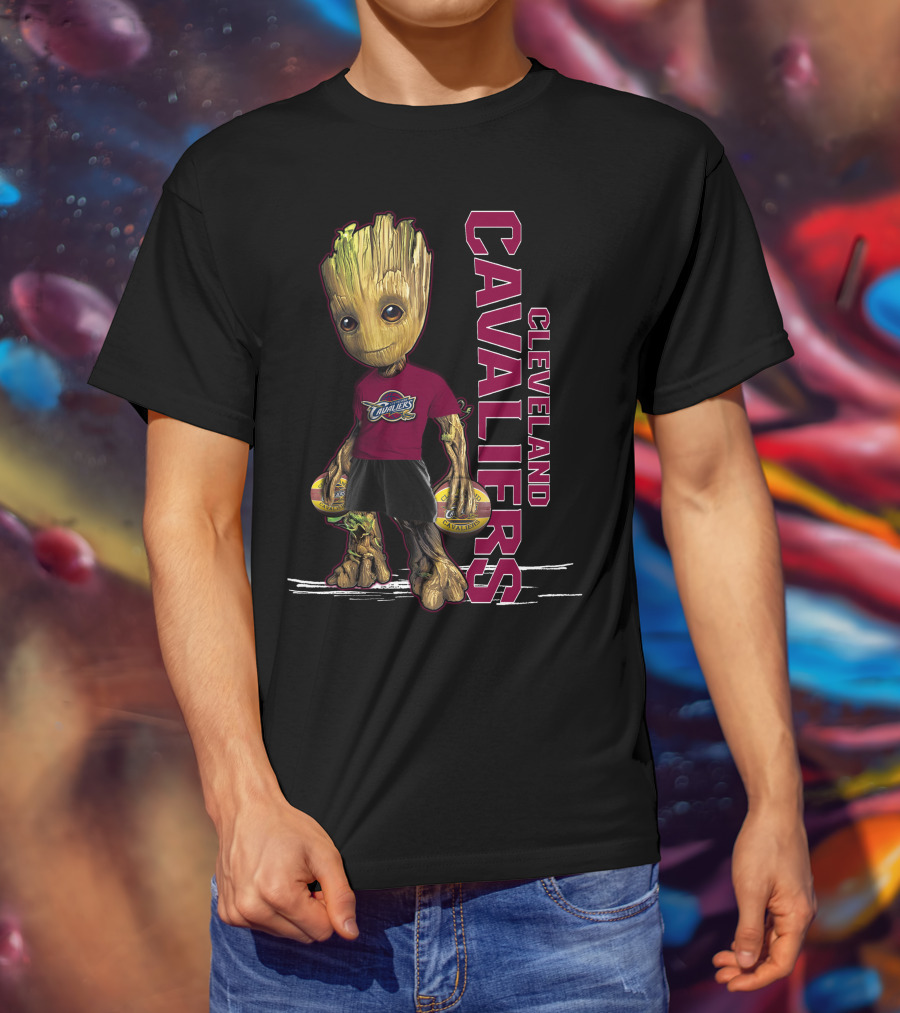 Cleveland Cavaliers Groot Holding Basketball T-Shirt
