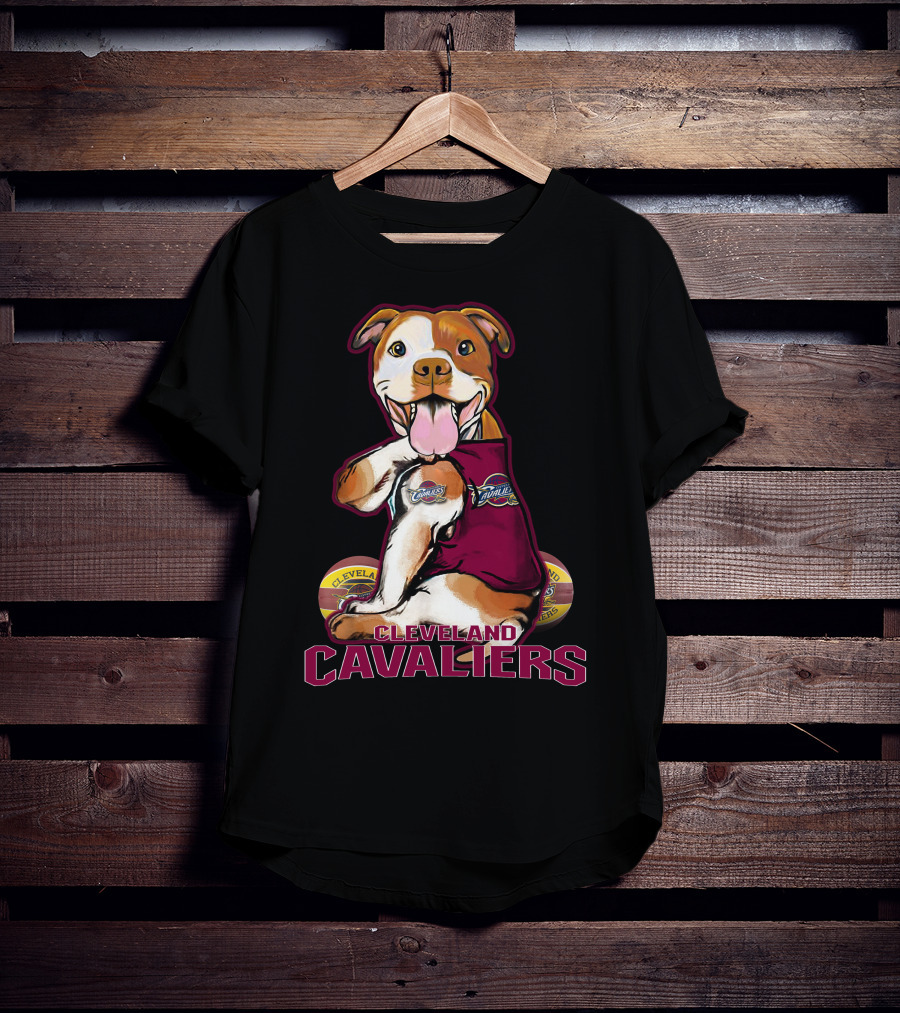 Cleveland Cavaliers Pitbull Basketball Team Mascot Fan T-Shirt