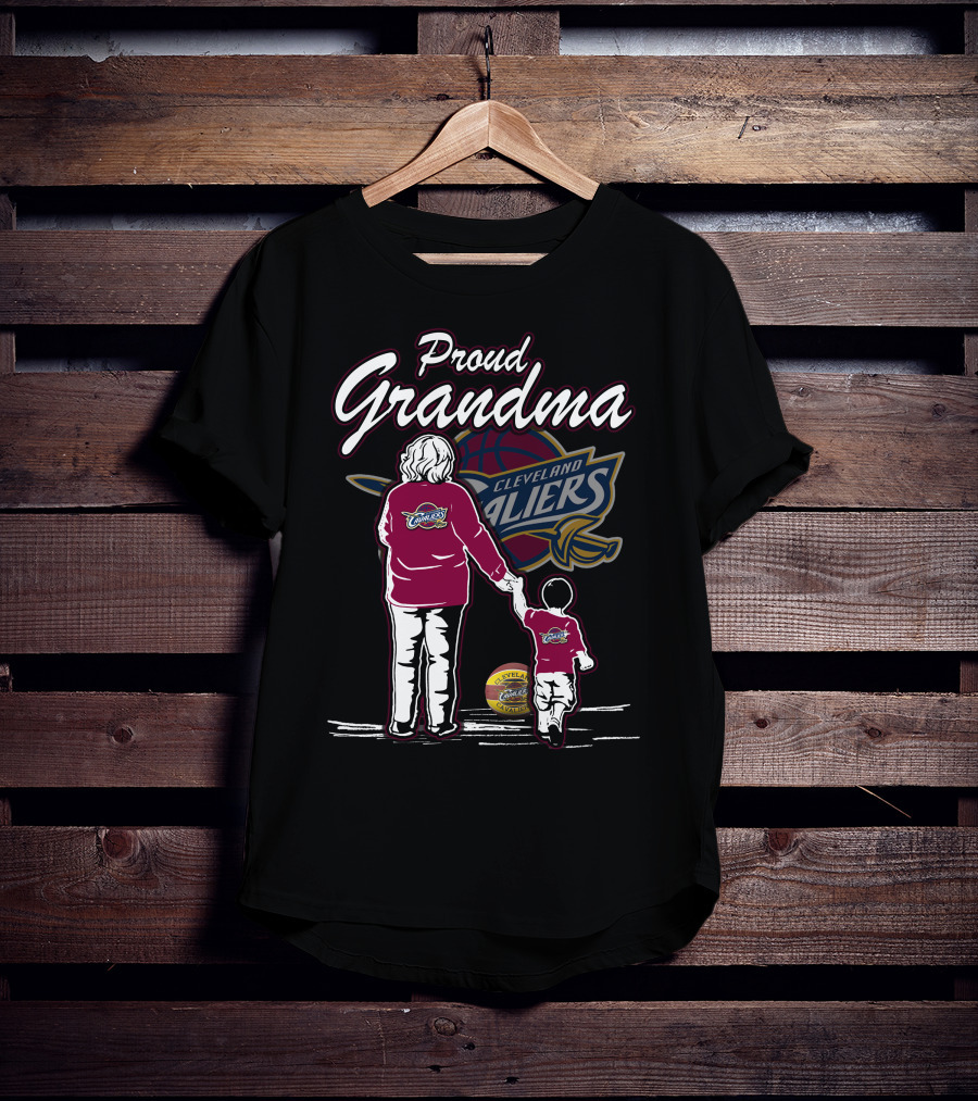 Proud Grandma Cleveland Cavaliers Family Loyalty T-Shirt