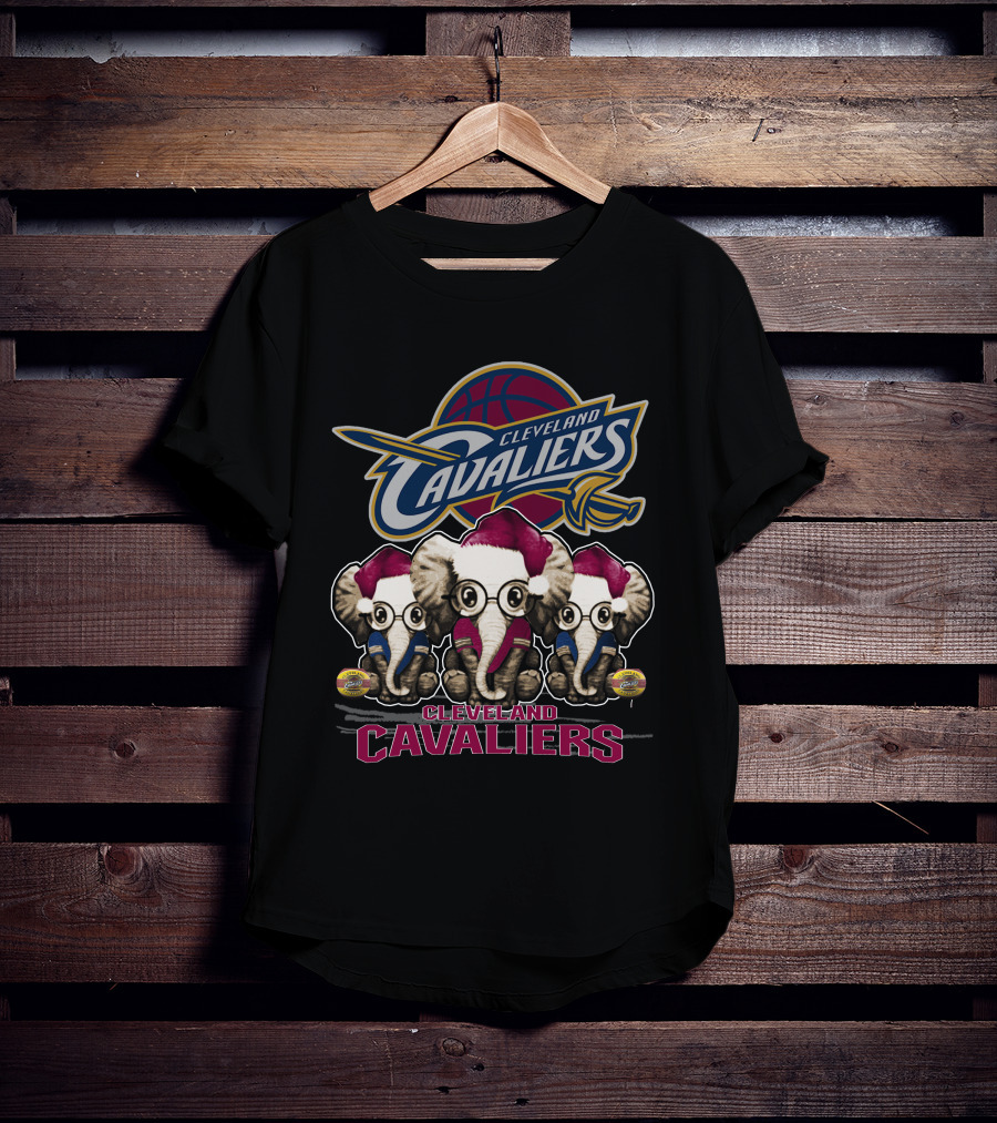 Cleveland Cavaliers Christmas Elephants T-Shirt