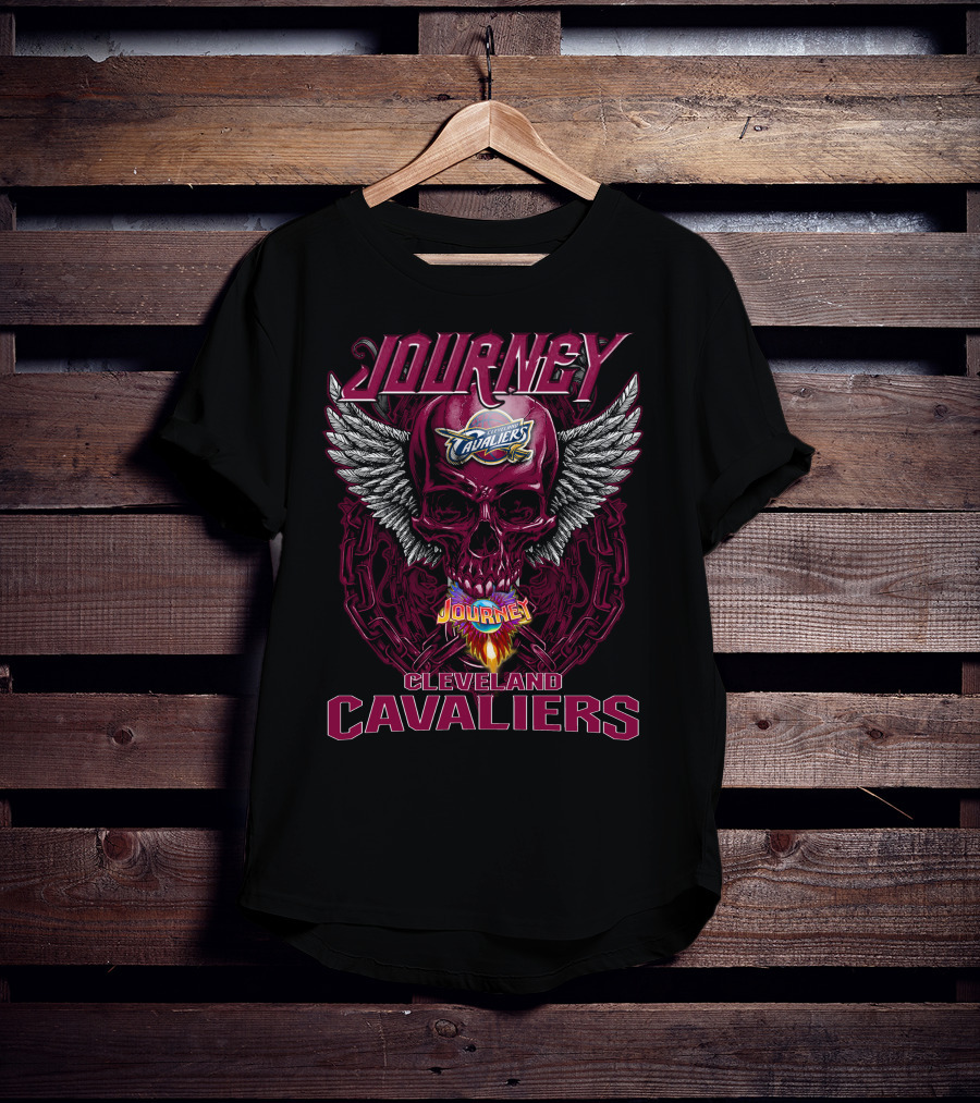 Journey Cleveland Cavaliers Skull Wings T-Shirt