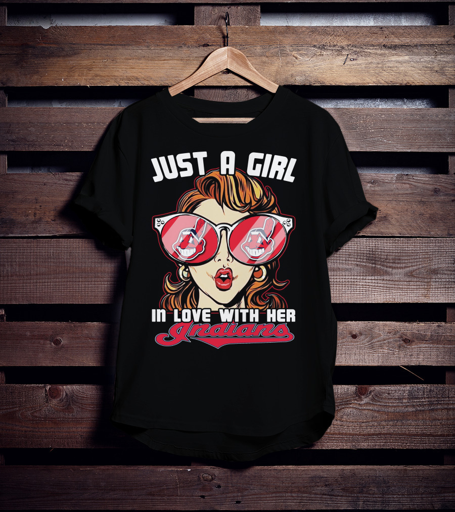Just A Girl In Love With Her Indians T-Shirt