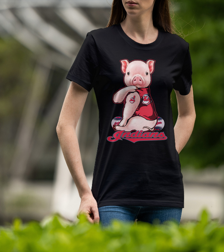 Indians Pig Mascot Cleveland Baseball T-Shirt