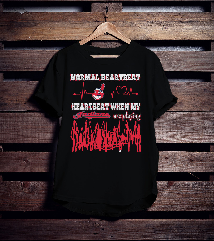 Normal Heartbeat Heartbeat When My Indians Are Playing T-Shirt