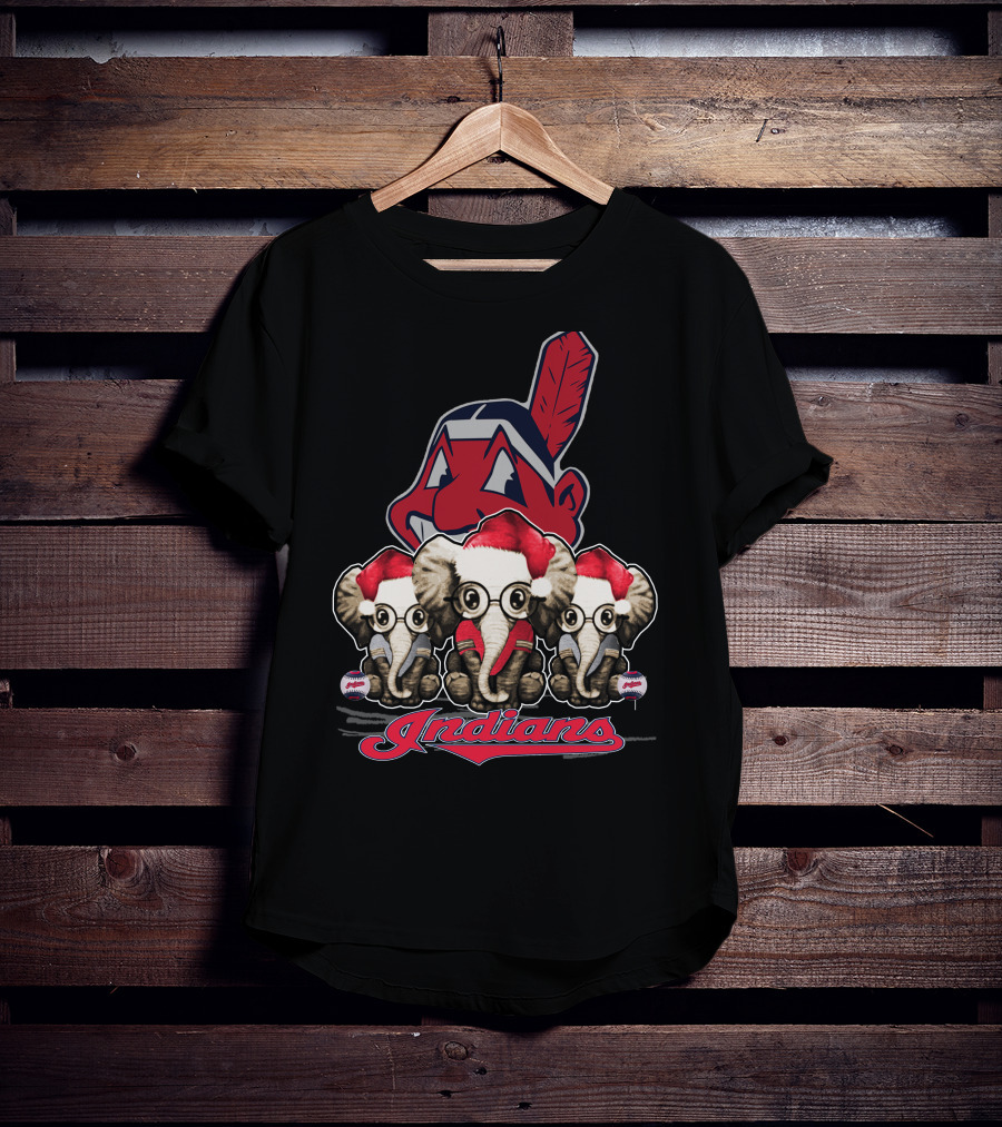 Indians Christmas Elephants Cleveland T-Shirt