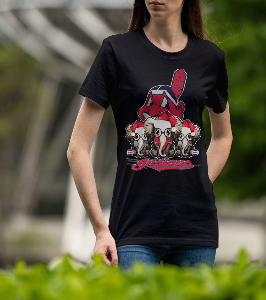 Indians Christmas Elephants Cleveland T-Shirt