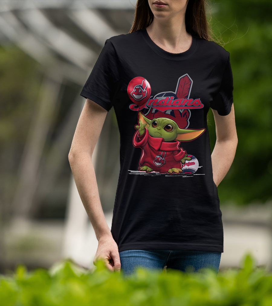 Yoda Indians Balloon With Baseball T-Shirt