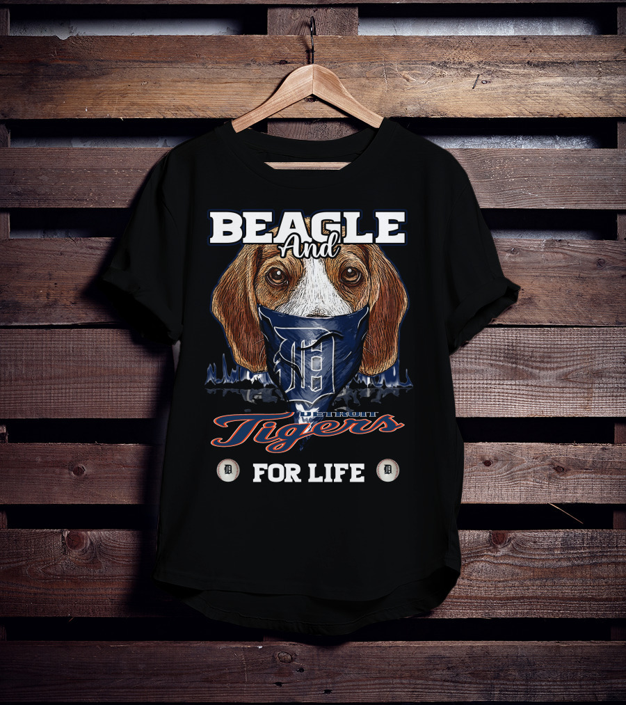 Beagle And Detroit Tigers For Life T-Shirt