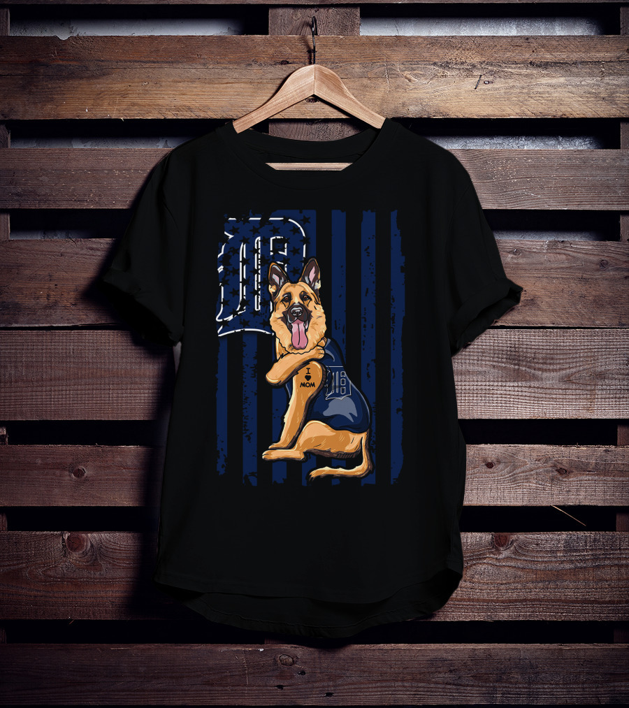 German Shepherd I Mom Detroit Tigers T-Shirt