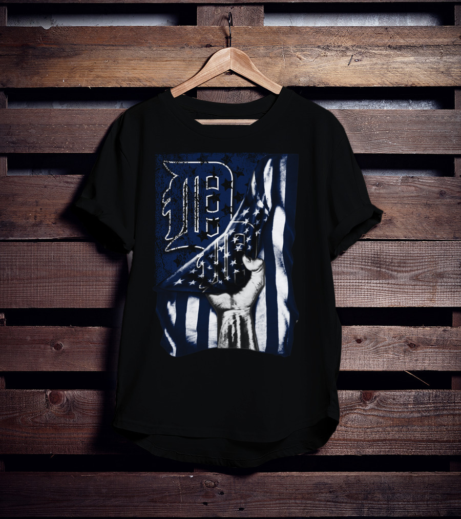Detroit Tigers American Flag T-Shirt
