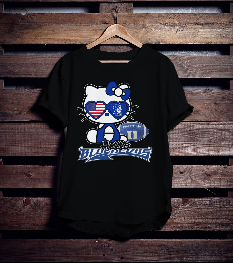 Hello Kitty Duke Blue Devils American Football Fan T-Shirt