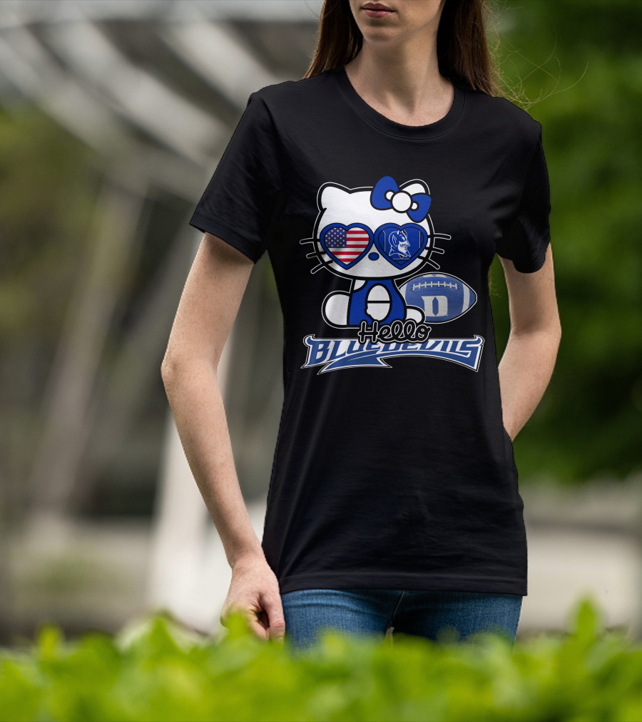 Hello Kitty Duke Blue Devils American Football Fan T-Shirt