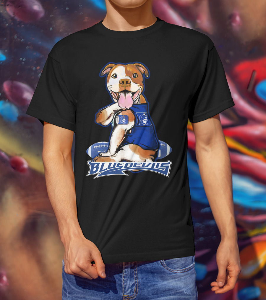 Pittbull Blue Devils Football Mascot T-Shirt