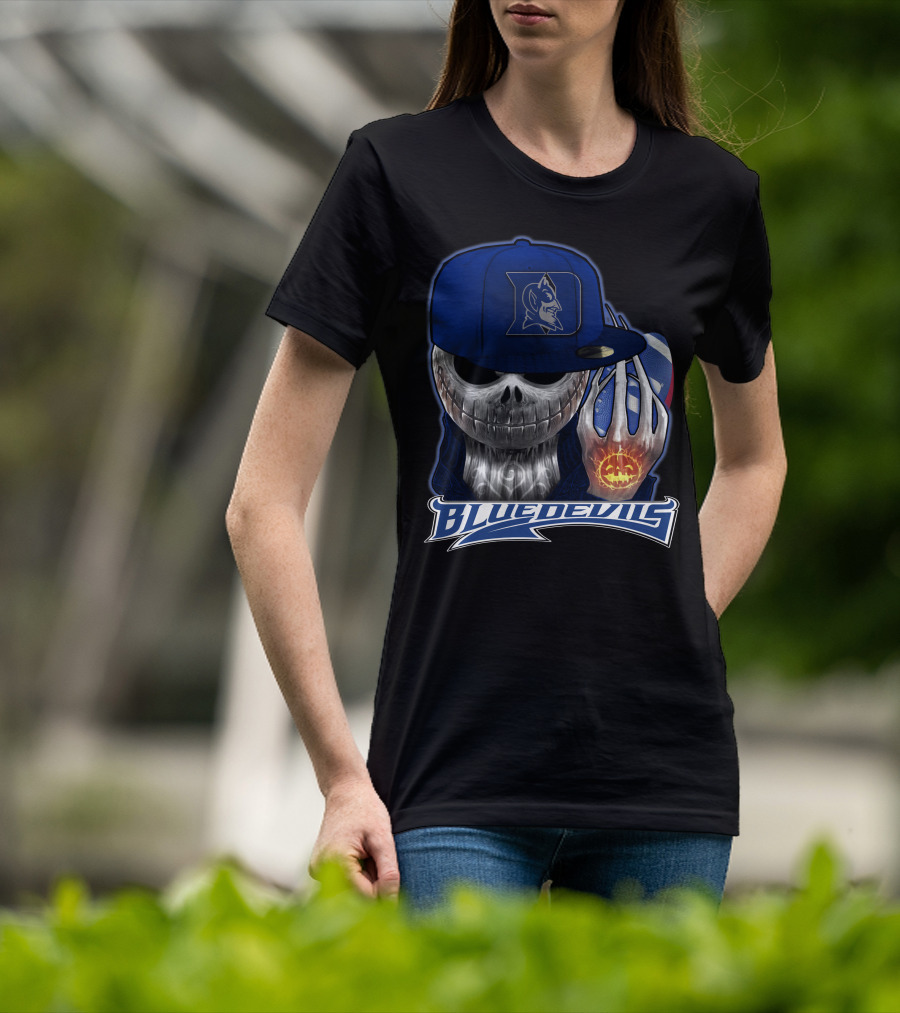 Blue Devils Jackskull Basketball Icon With Duke T-Shirt