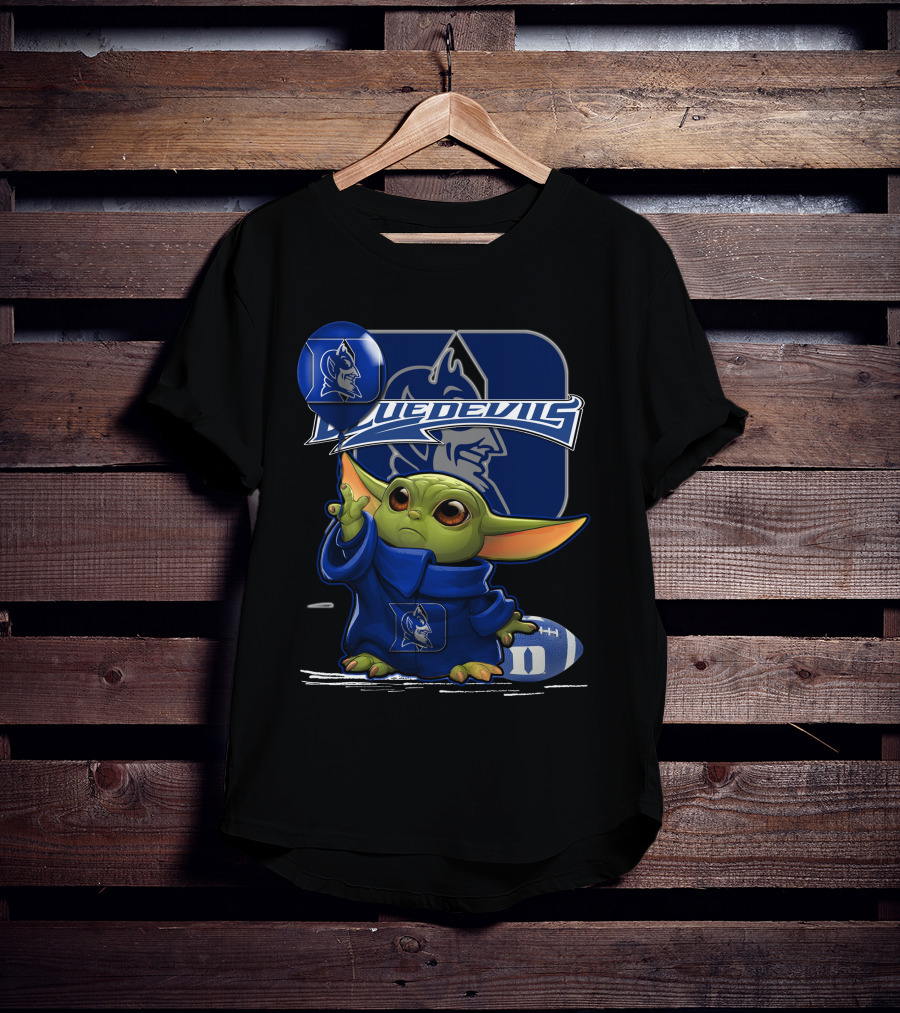 Yoda Blue Devils Football Balloon T-Shirt