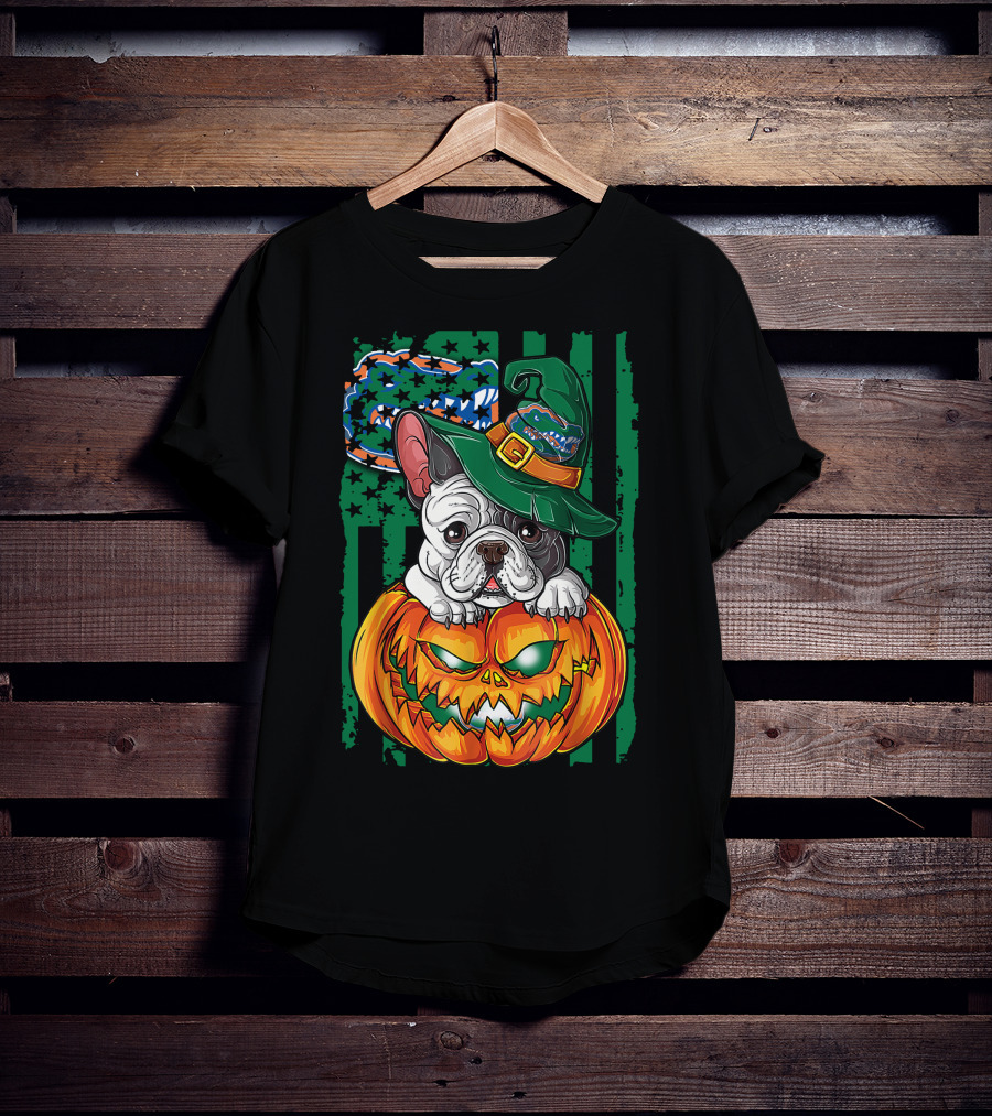 Hlw Bulldog Florida Gators Halloween Pumpkin T-Shirt