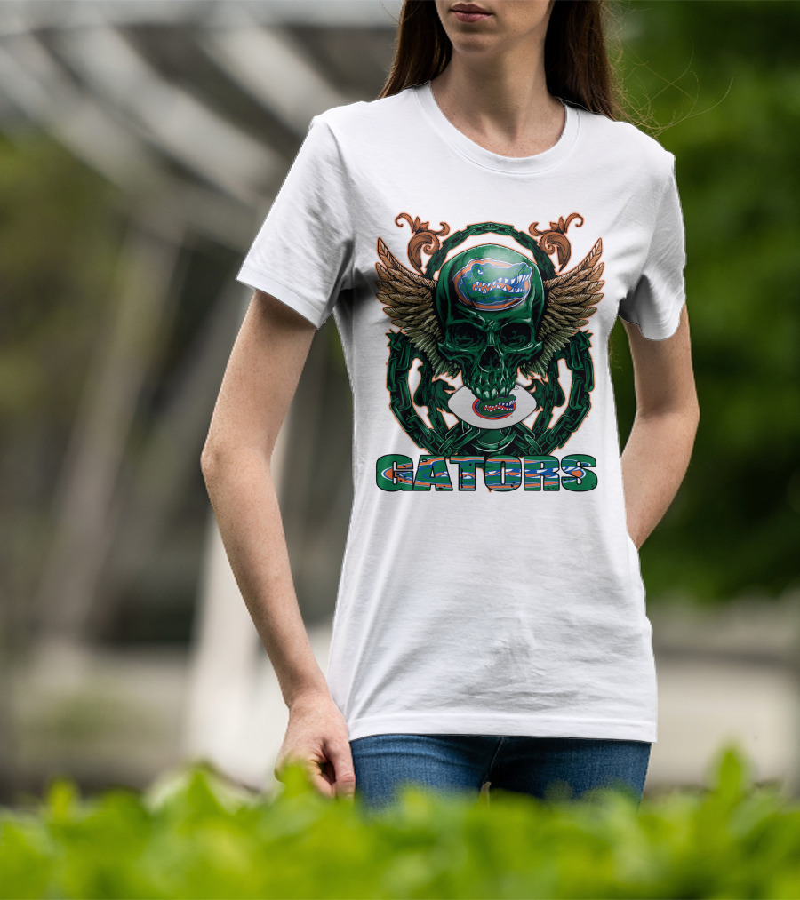 Gators Skullfb Winged Emblem Florida Gators T-Shirt