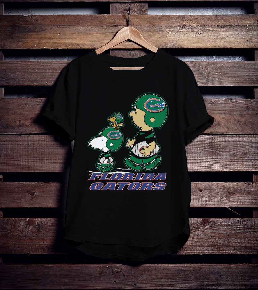 Snpfootball Florida Gators Peanuts Characters Football Helmets T-Shirt