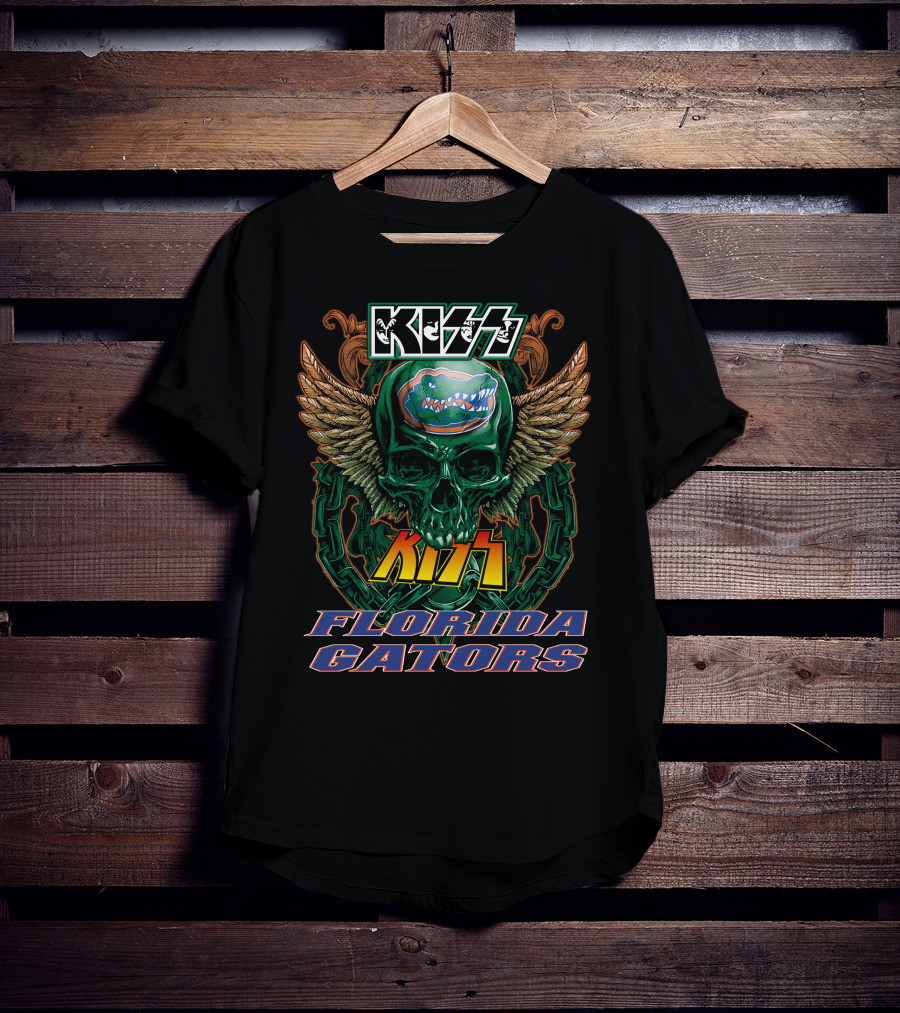 Kiss Florida Gators Skull Winged T-Shirt