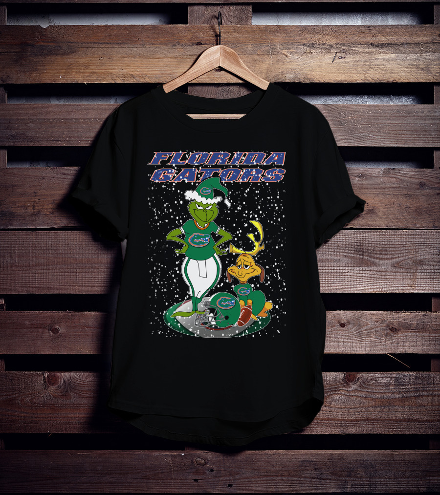 Florida Gators Grinchxmas Football Snow Scene T-Shirt