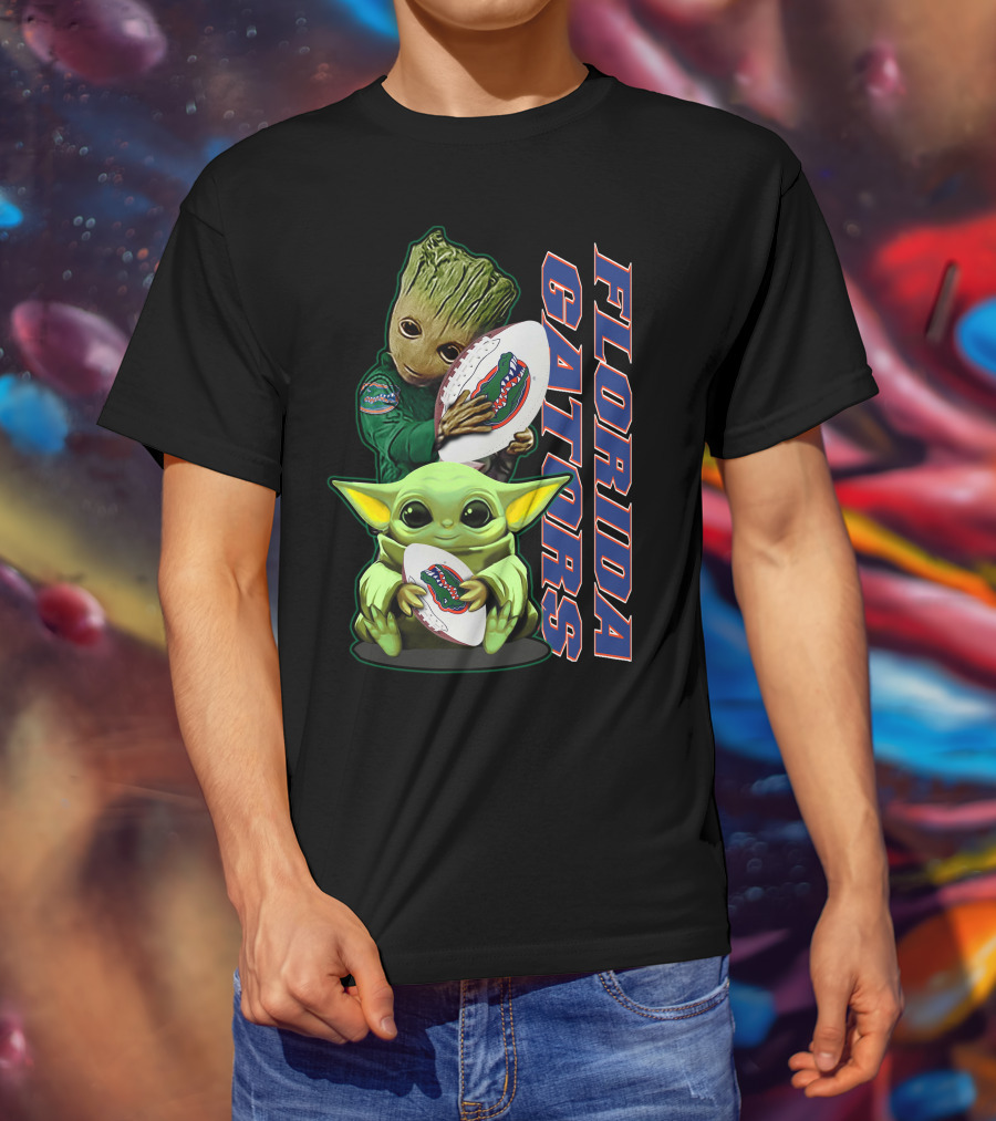Florida Gators Grzd Yoda Groot Football T-Shirt