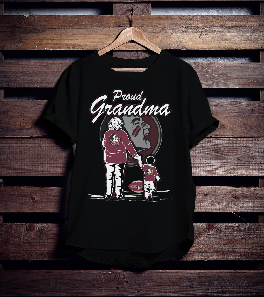Proud Grandma Florida State Seminoles Fan Football Family Moment T-Shirt