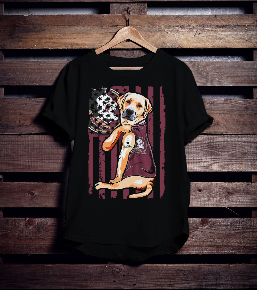 I Love Mom Labrador Retriever Florida State Seminoles T-Shirt