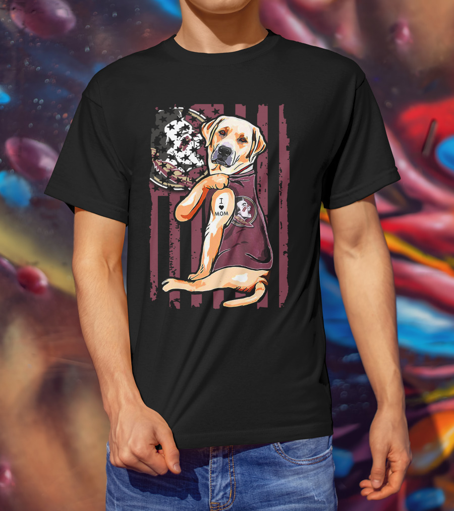I Love Mom Labrador Retriever Florida State Seminoles T-Shirt