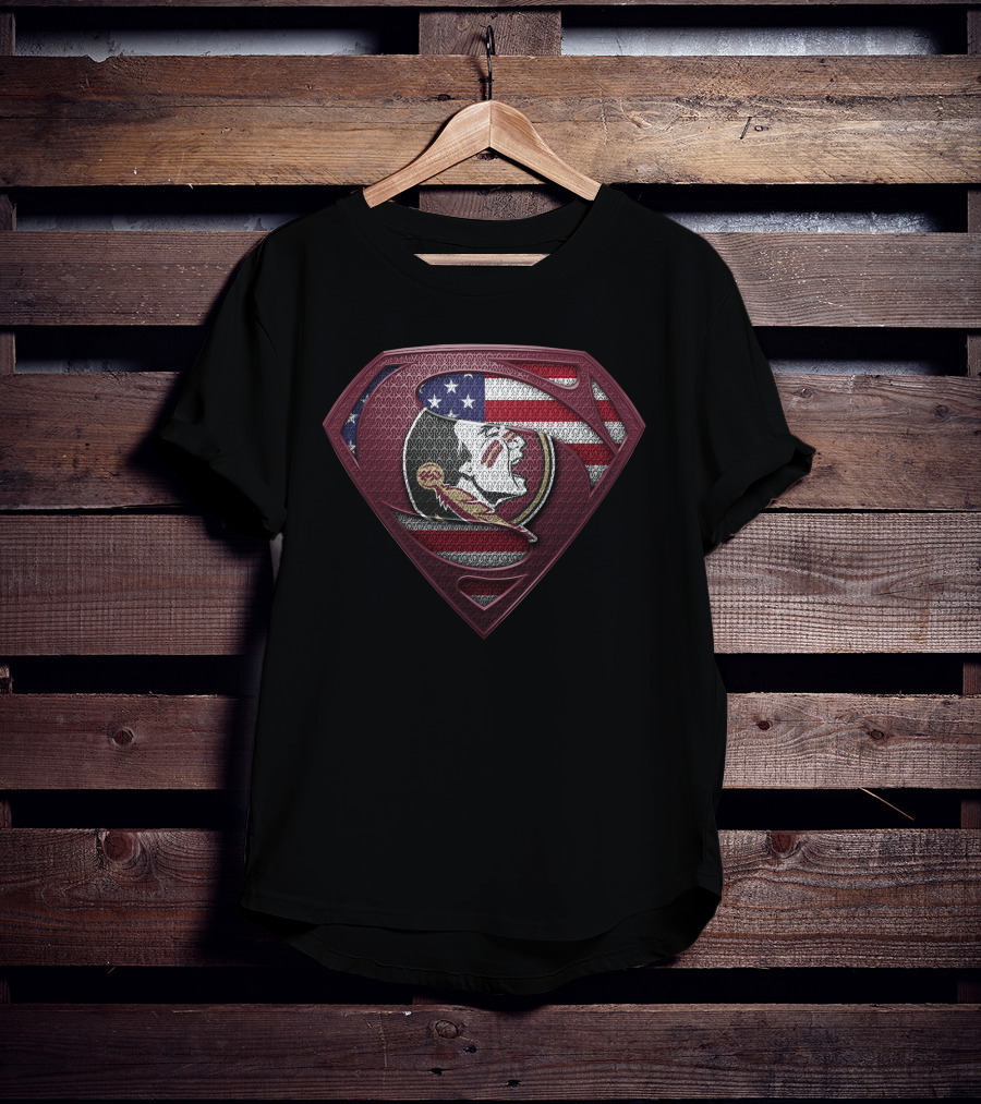 Florida State Seminoles Superhero Flag T-Shirt