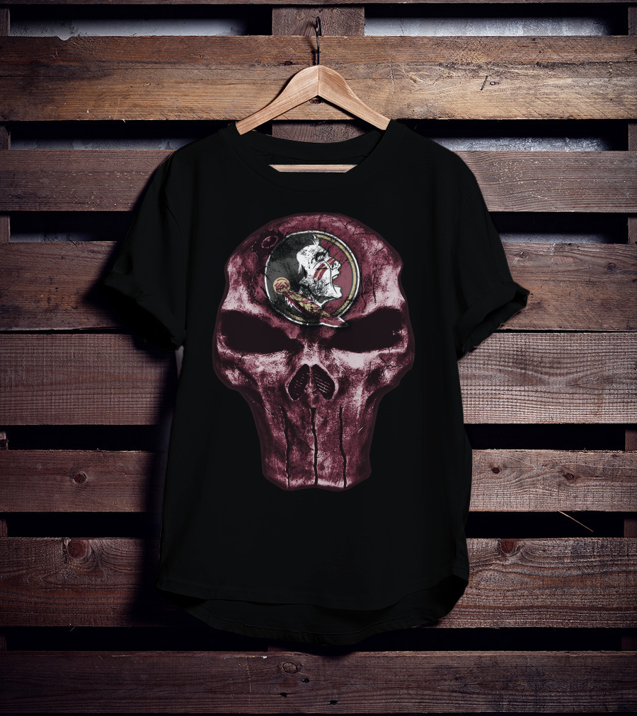 Skull With Florida State Seminoles T-Shirt