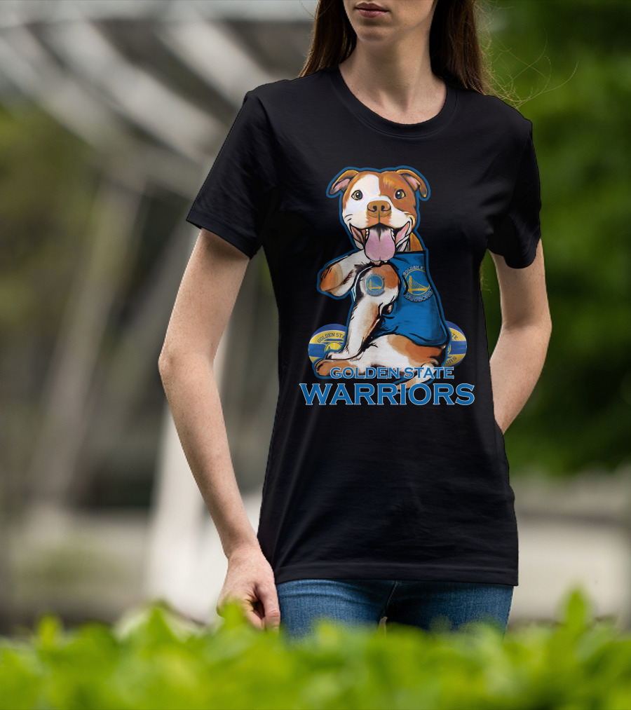 Golden State Warriors Pitbull Basketball Fan T-Shirt