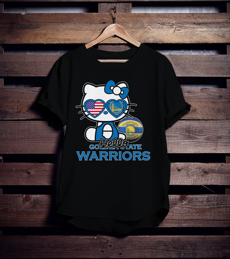 Hello Kitty Golden State Warriors Usa Basketball Fan T-Shirt