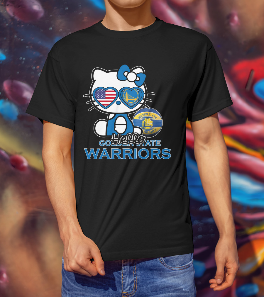 Hello Kitty Golden State Warriors Usa Basketball Fan T-Shirt