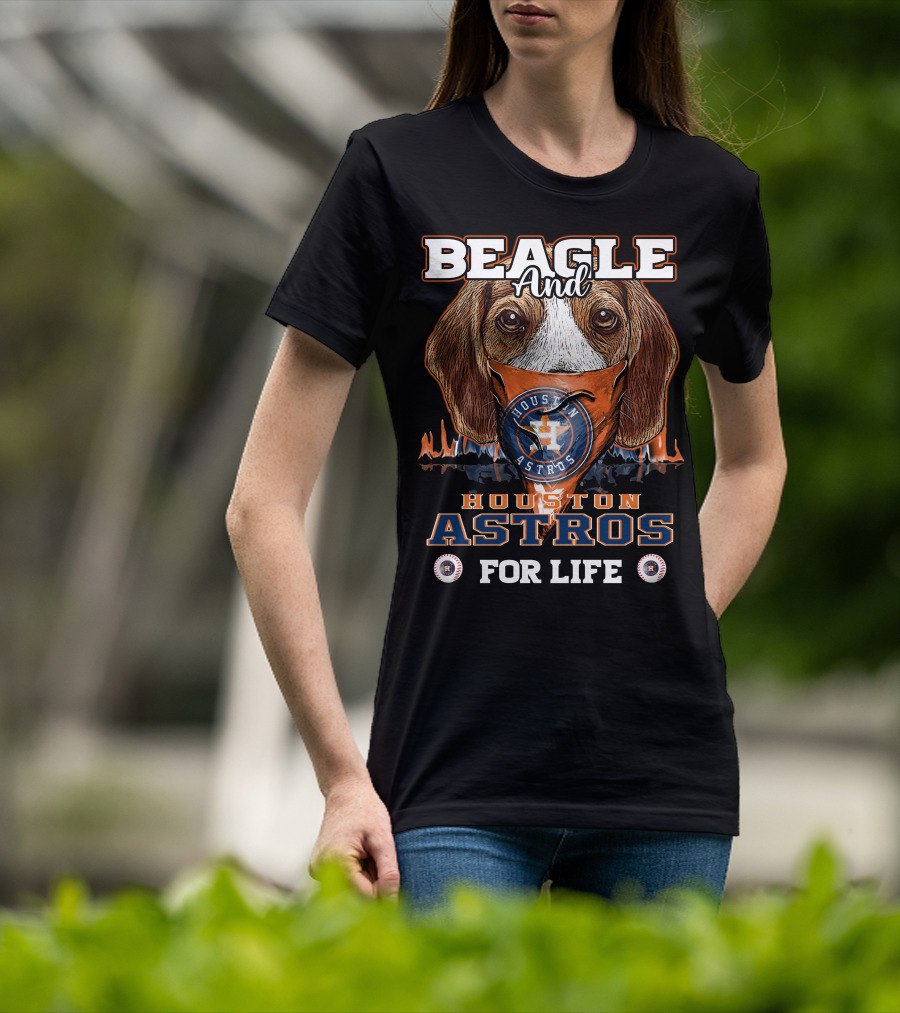 Beagle And Houston Astros For Life T-Shirt
