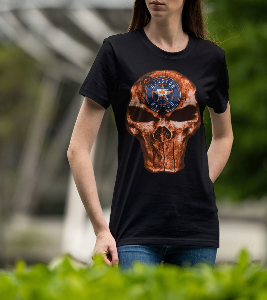 Houston Astros Skull T-Shirt