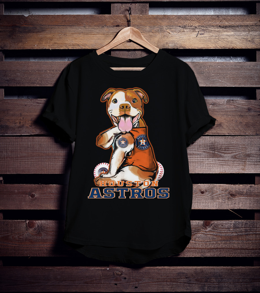 Houston Astros Baseball Pitbull T-Shirt