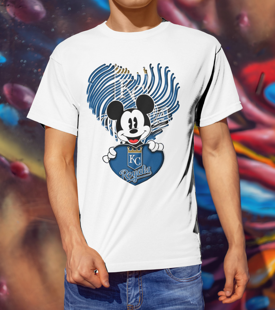 KC Royals Mickey Baseball T-Shirt