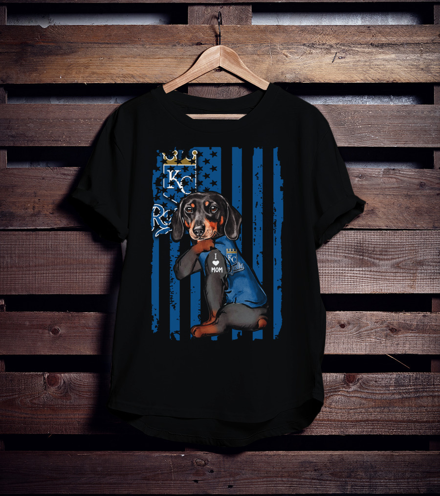 Dachshund KC Royals I Heart Mom T-Shirt