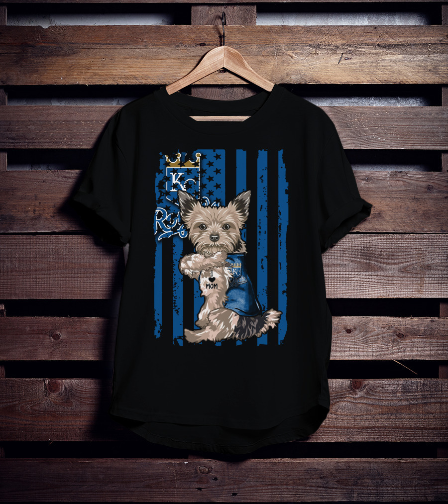 Yorkshire Terrier KC Royals I Love Mom T-Shirt