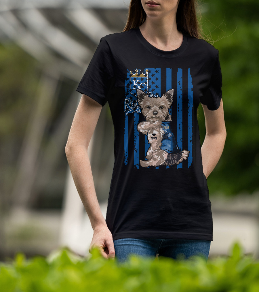 Yorkshire Terrier KC Royals I Love Mom T-Shirt