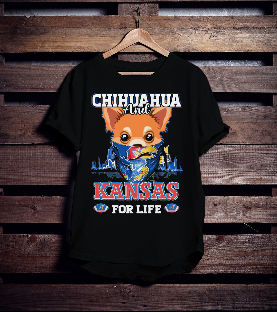 Chihuahua And Kansas Jayhawks Mascot For Life T-Shirt