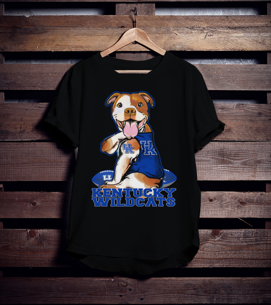 Kentucky Wildcats UK Pitbull Football Fan T-Shirt
