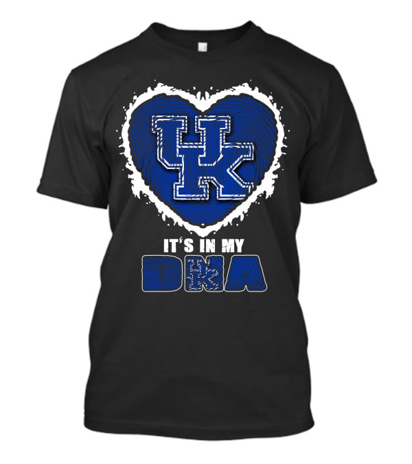 It's In My DNA Kentucky Wildcats UK Heart Fingerprint T-Shirt