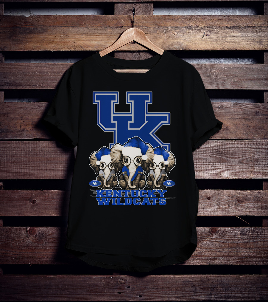 Kentucky Wildcats Elephant Christmas Trio With UK T-Shirt