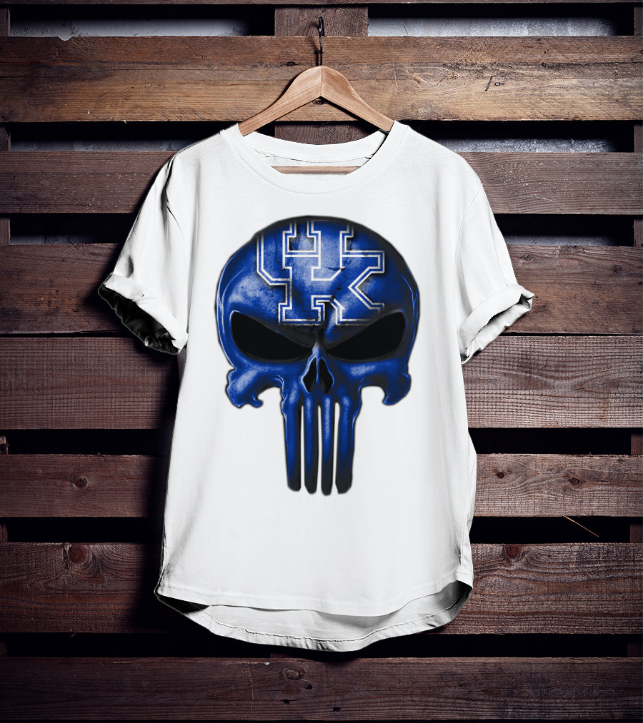 Kentucky Wildcats UK Blue Skull T-Shirt