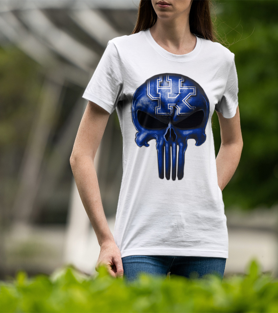Kentucky Wildcats UK Blue Skull T-Shirt