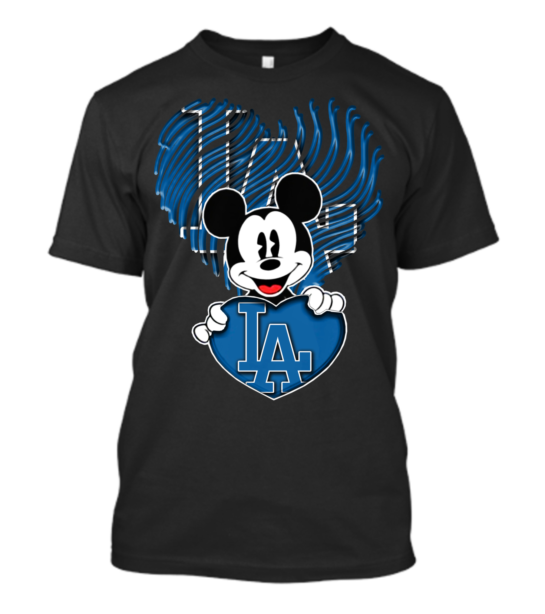 Mick LA Heart Los Angeles Dodgers T-Shirt