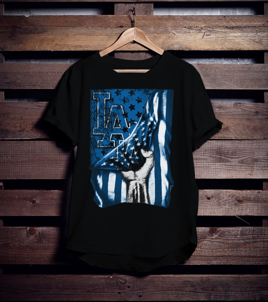 LA Dodgers American Flag T-Shirt