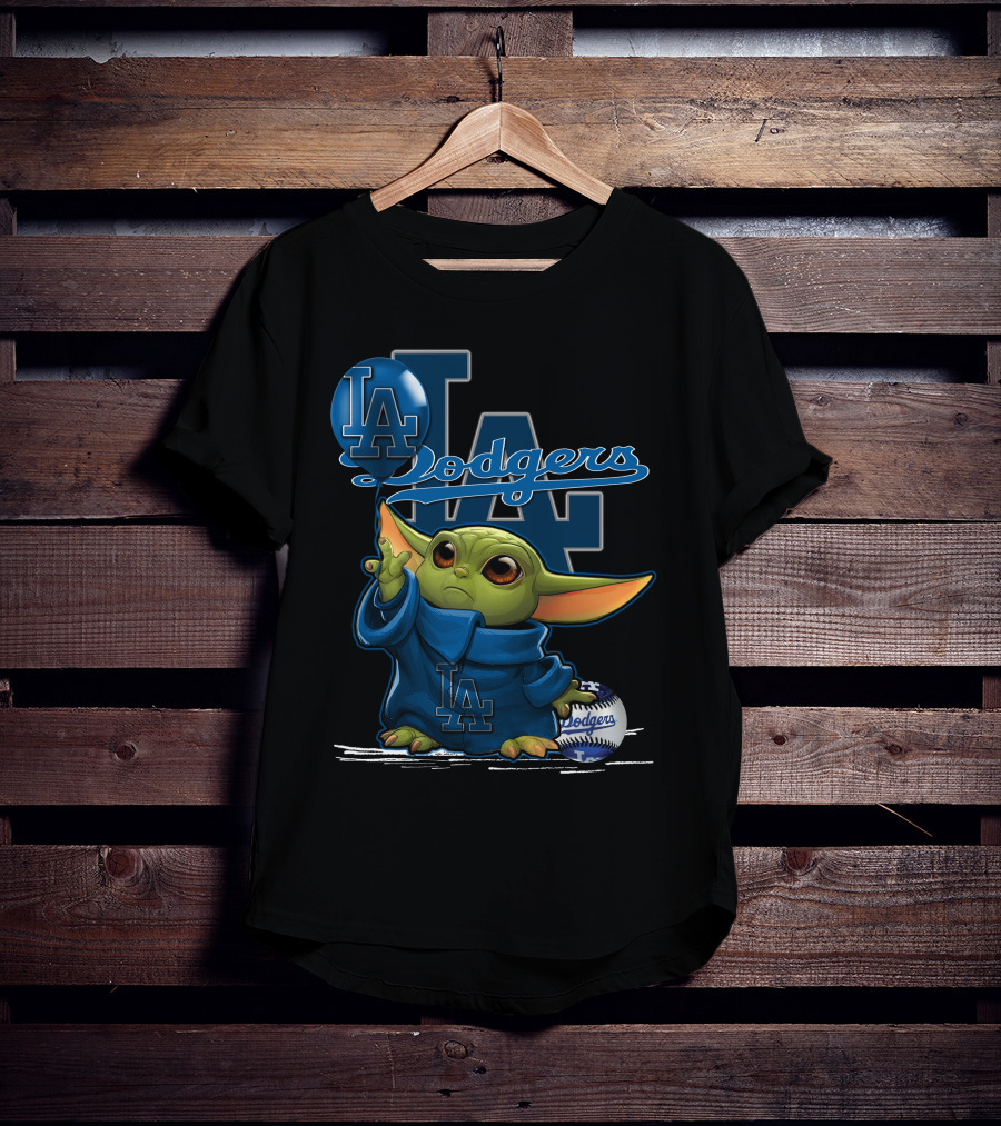 Yoda Dodgers LA Baseball Jedi Team Spirit T-Shirt